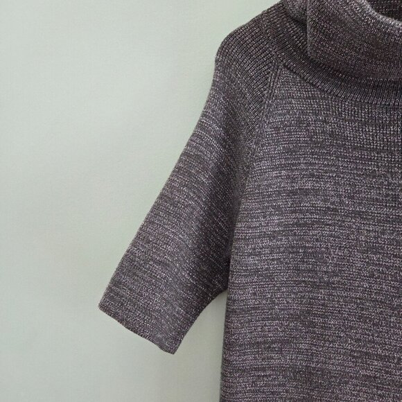Liz Claiborne Knit Sweater Dress Charcoal Gray With Silver Thread New W/Tags - Picture 2 of 11